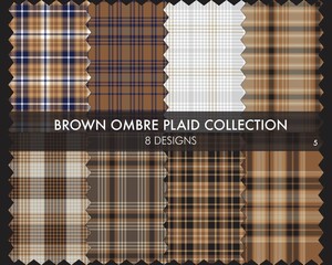 Brown Ombre Plaid textured Seamless Pattern Collection © Siu-Hong Mok