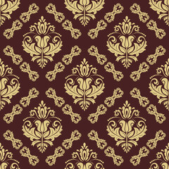 Orient classic pattern. Seamless abstract background with vintage golden elements. Orient background. Ornament for wallpaper and packaging