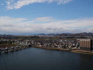 Fototapeta premium 犬山城からみた木曾川