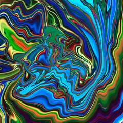 Obraz premium Abstract colorful acrylic pour. Paint pour art. Liquid marble surfaces pattern texture. illustration.