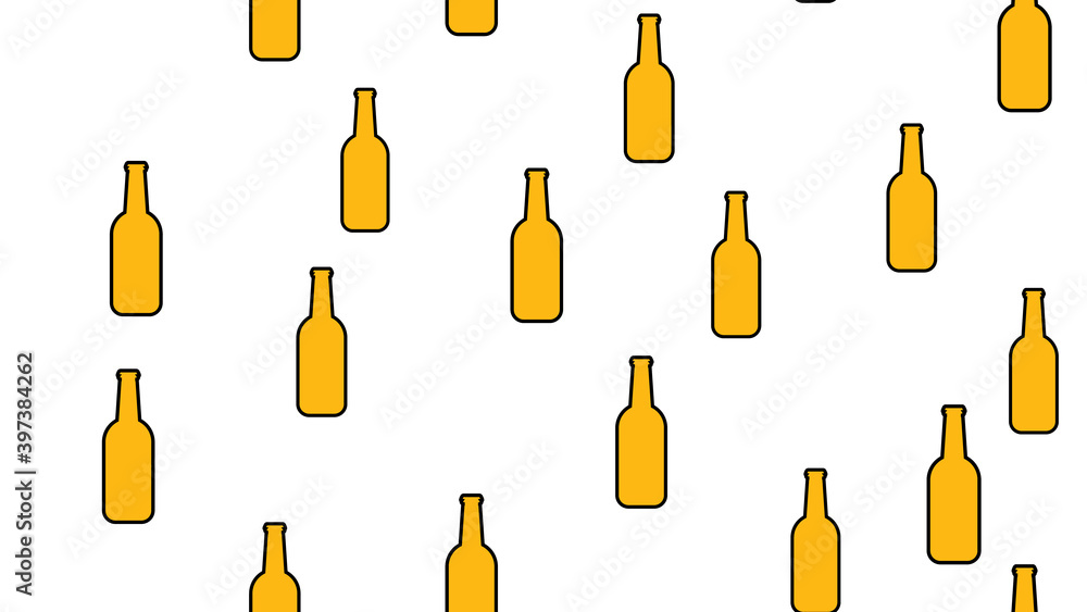 Poster texture seamless pattern from a set of raivy good tasty refreshing alcoholic drinks of hops light an