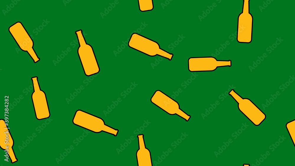 Poster texture seamless pattern from a set of beautiful good refreshing alcoholic drinks hops light and dar