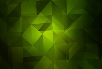 Dark Green vector triangle mosaic template.