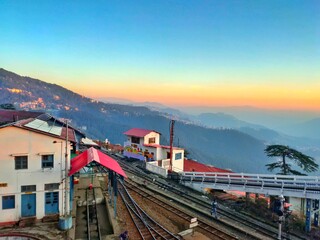 train in the mountains