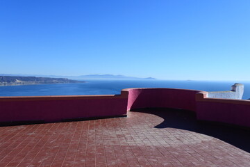 Viewpoint of the beaches of Rosarito in Baja California Mexico