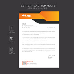 Elegant letterhead template design in minimalist style