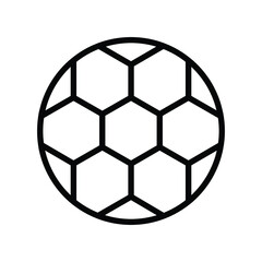 Naklejka premium soccer ball isolated on the white line icon