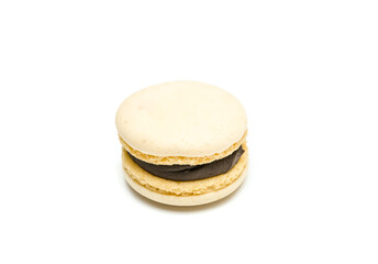 french macaroons on white background
