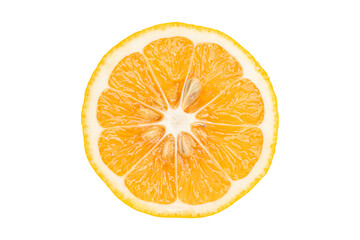 Sliced lemon isolated on white background