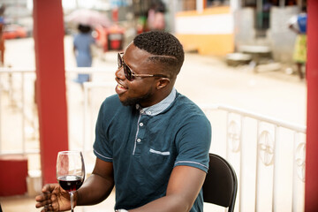 handsome young african man smiling