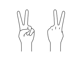 the pose which peace sign