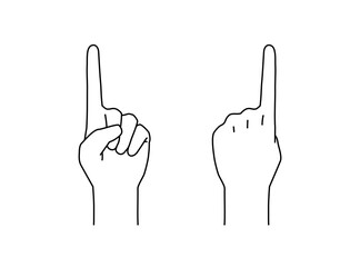the pose which pointing finger