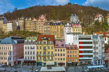 City center of Karlovy Vary, Czech republic