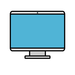 illustration icon of a modern digital digital smart rectangular computer with monitor, laptop isolated on white background. Concept: computer digital technologies