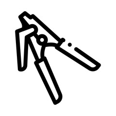 repair tool optical fiber black icon vector. repair tool optical fiber sign. isolated symbol illustration