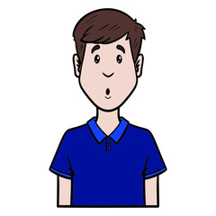 worker is amazed. avatar, surprised, comic, emotion.