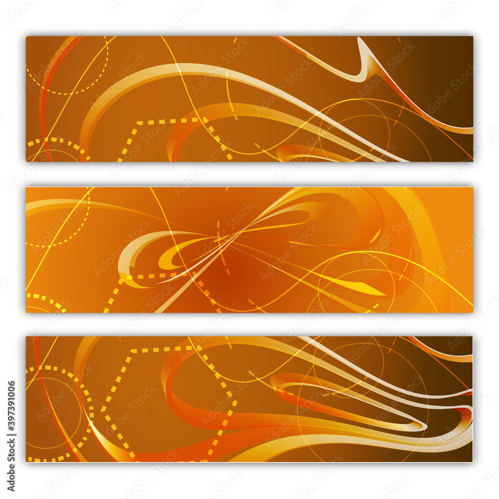 Aufkleber a set of three abstract multicolored backdrops of abstract bright energetic modern digital textures 