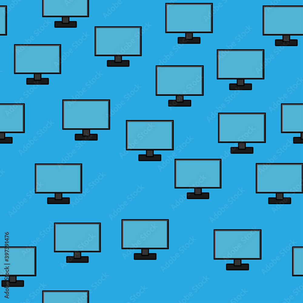 Poster seamless pattern, texture of modern digital rectangular lcd lcd ice leds ips widescreen frameless mo
