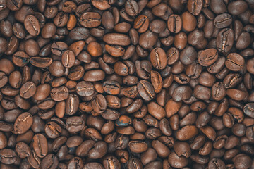 Background of roasted coffee beans