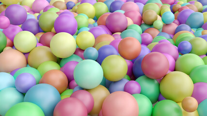 Fototapeta na wymiar Multicolored shiny balls closeup