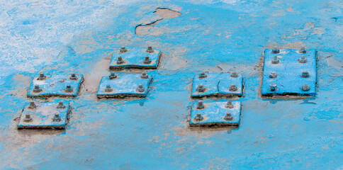 Turquoise grunge background old metal