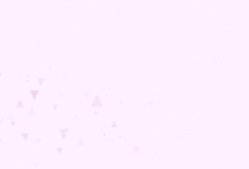 Light Pink vector texture with triangular style with circles.