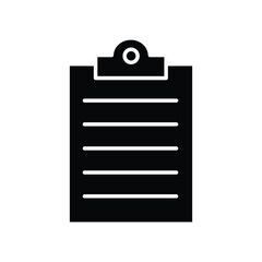 clipboard with document glyph icon