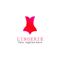 Lingerie lady bra Logo Vector Illustration Template