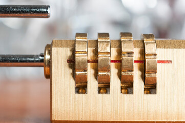 Combination lock with blank spaces for customization