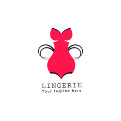 Lingerie lady bra Logo Vector Illustration Template