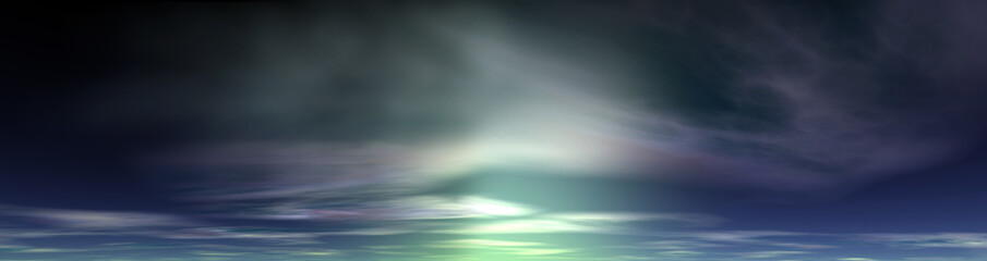 Alien Planet Sky. Panorama. 3D rendering