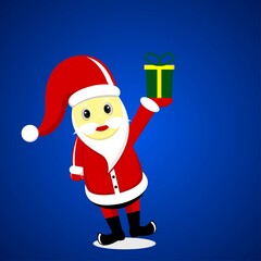 Vector illustration of cartoon santa claus graphics.