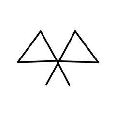 Flags Sports Competition line Icon 