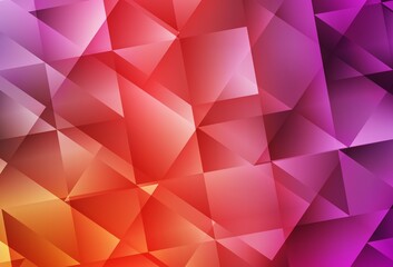 Obraz premium Light Pink, Yellow vector shining triangular layout.