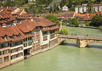 Fototapeta na wymiar Aare river in Bern. Switzerland