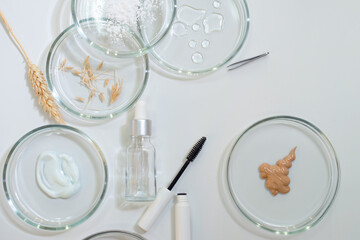 Serum for skin care, eco-friendly production of skin care cosmetics.