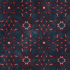 Red and navy textured urban seamless pattern. High quality illustration. Repeat design with a retro vintage high school denim feel. Grungy industrial trendy seamless texture for surface design.
