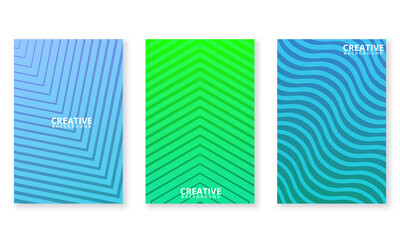 Creative colorful minimalistic covers. Vector Illustration