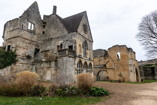 Ancient Royal Castle of Senlis in France and priory Saint Maurice