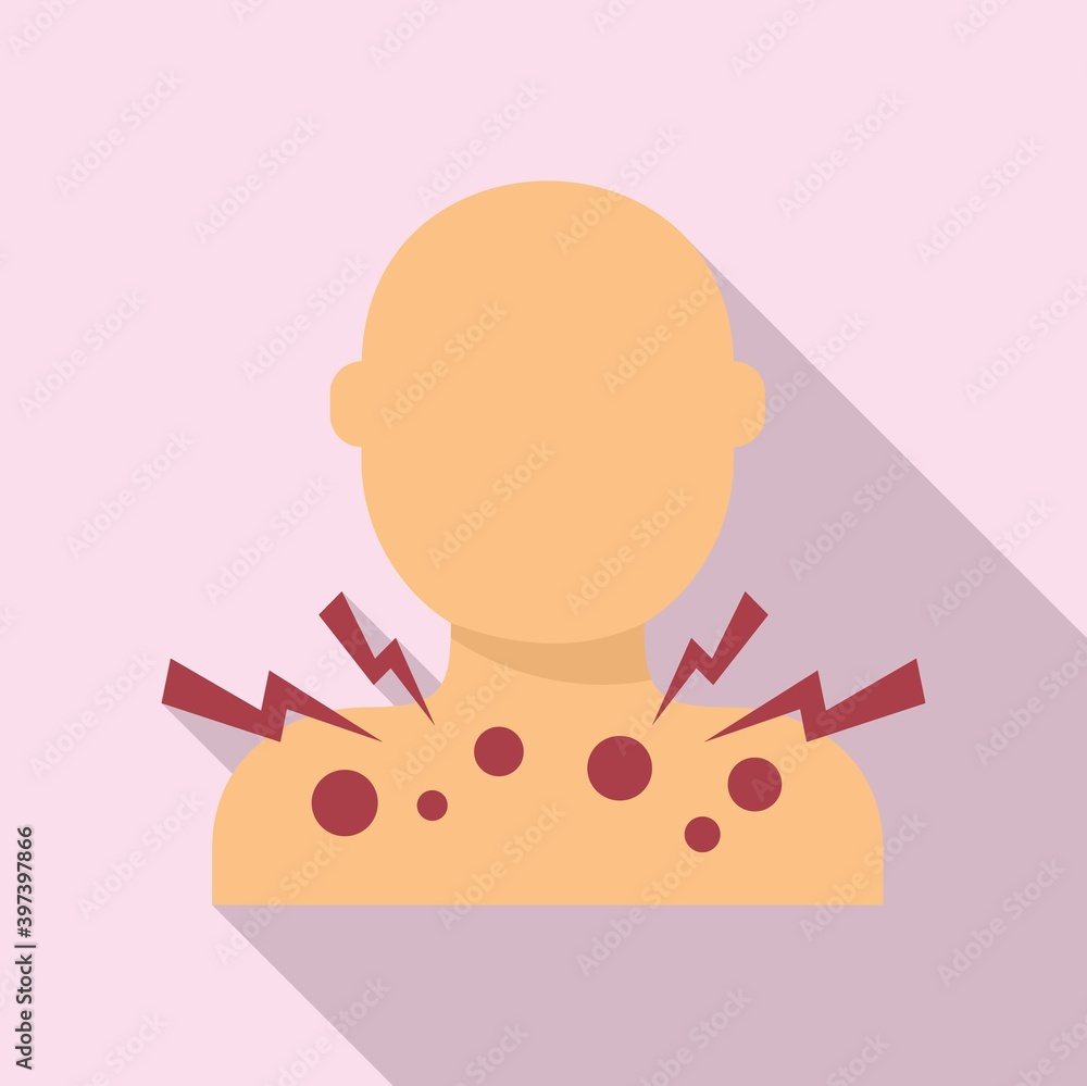 Poster measles icon. flat illustration of measles vector icon for web design