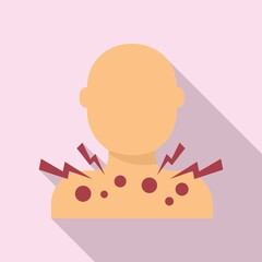Measles icon. Flat illustration of measles vector icon for web design