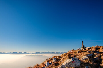 Obraz premium Panorama from the alpine peak