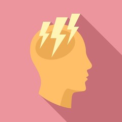 Measles headache icon. Flat illustration of measles headache vector icon for web design