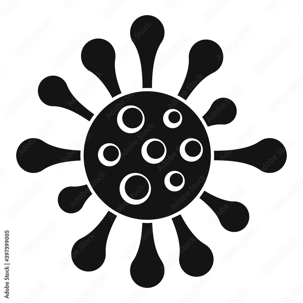 Poster measles virus icon. simple illustration of measles virus vector icon for web design isolated on whit