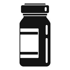 Measles pill jar icon. Simple illustration of measles pill jar vector icon for web design isolated on white background