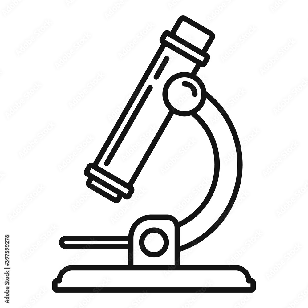 Aufkleber medical microscope icon. outline medical microscope vector icon for web design isolated on white bac