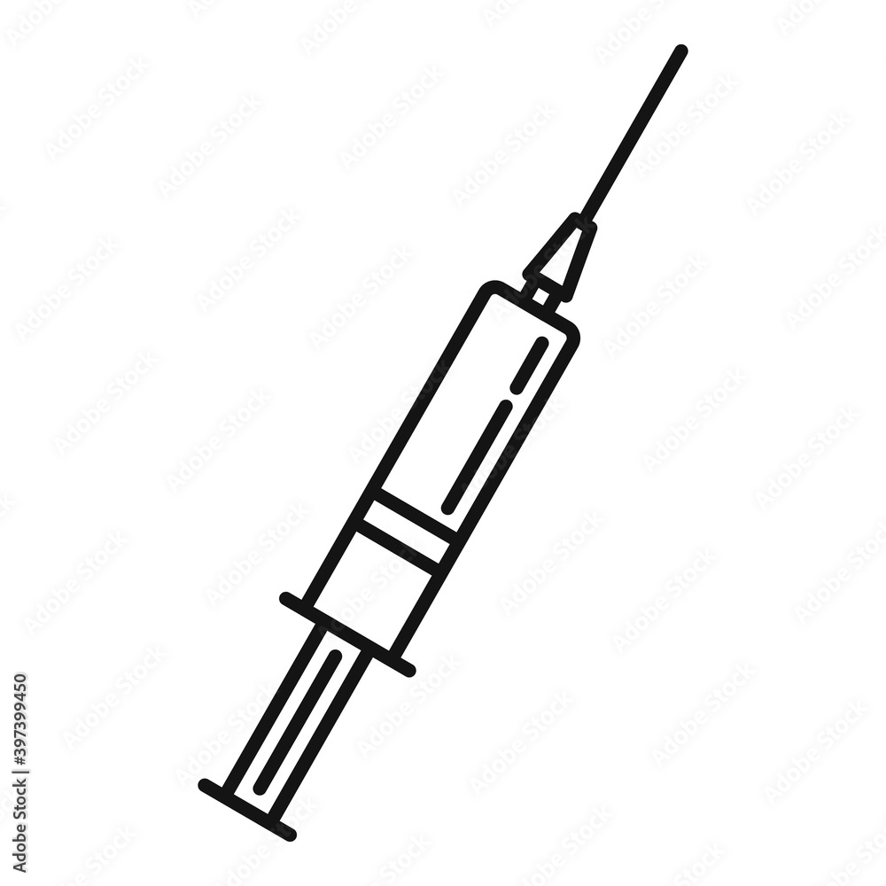 Poster measles syringe icon. outline measles syringe vector icon for web design isolated on white backgroun