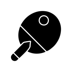 Table Tennis Ping Pong  Racket and Ball glyph icon