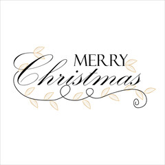 Merry christmas vector template design illustration