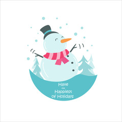 Merry christmas and happy new year vector template design illustration